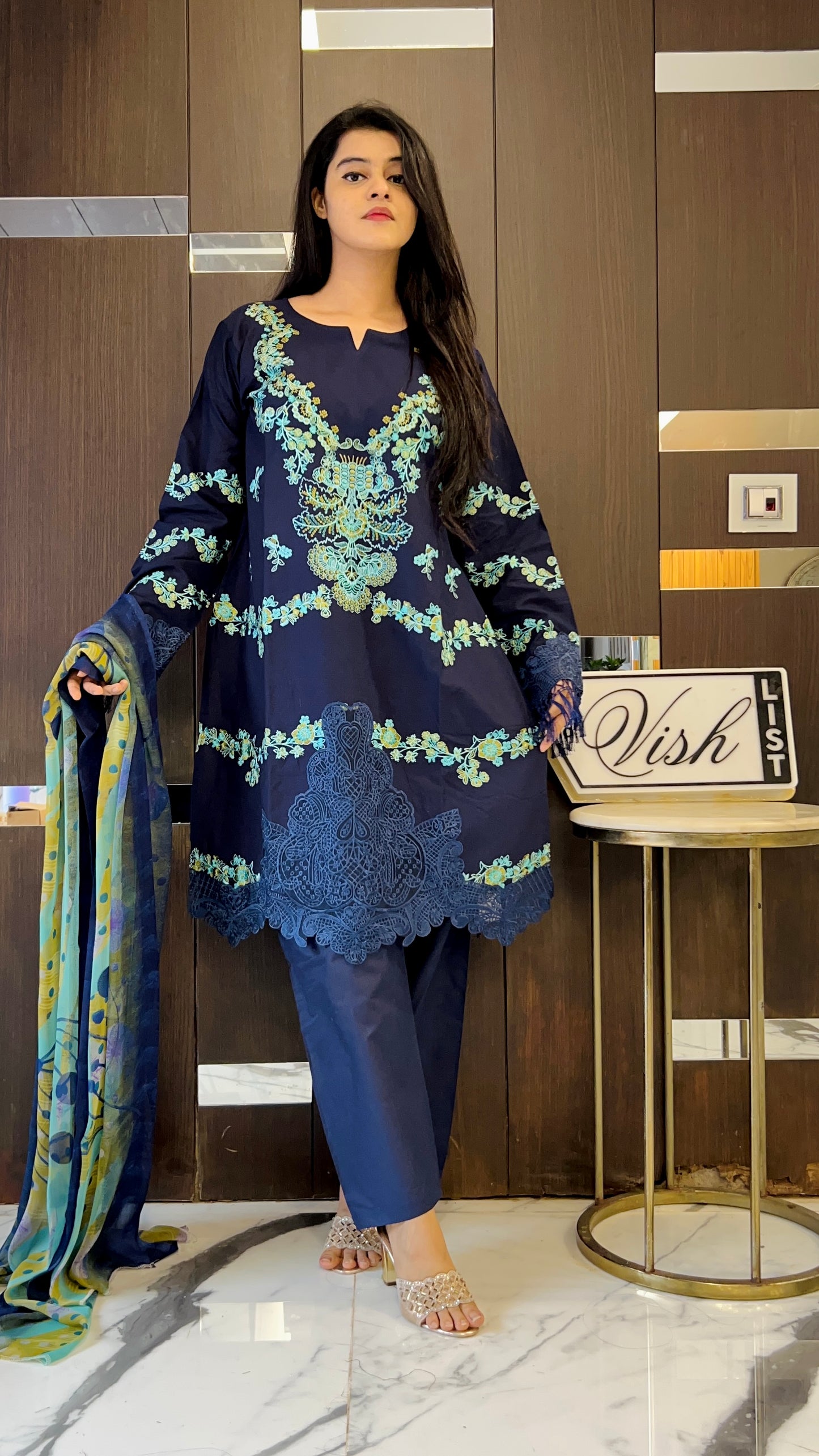 Nida Pakistani Cutwork Lawn Set 24