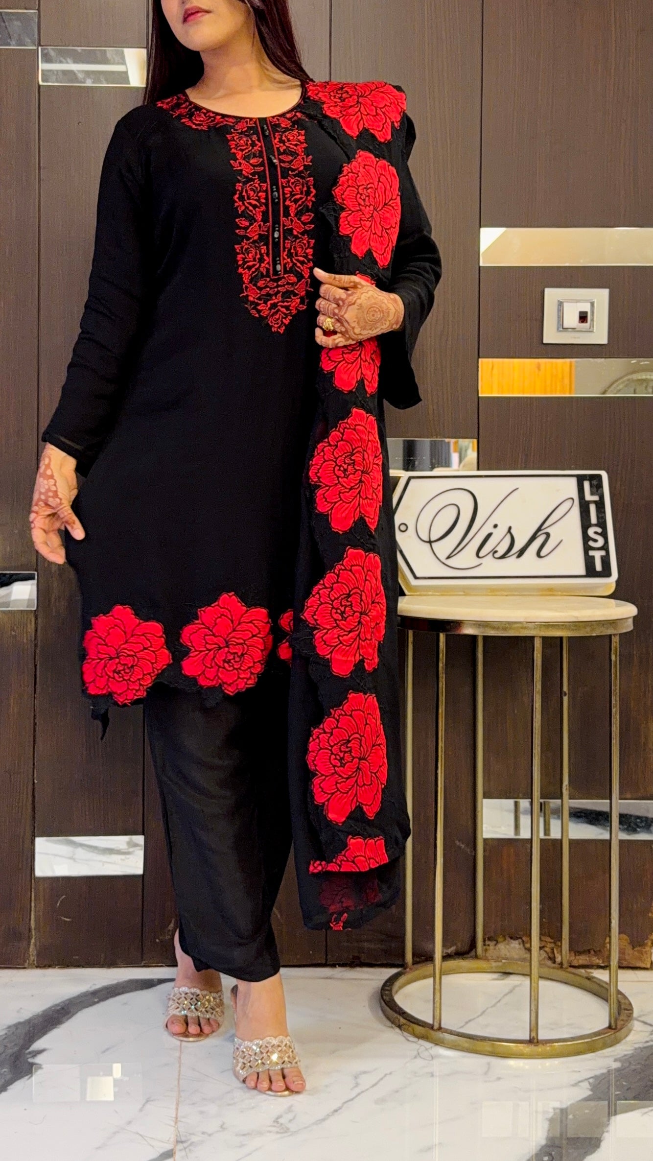 Zia Pakistani Formal Set 01 (Black)