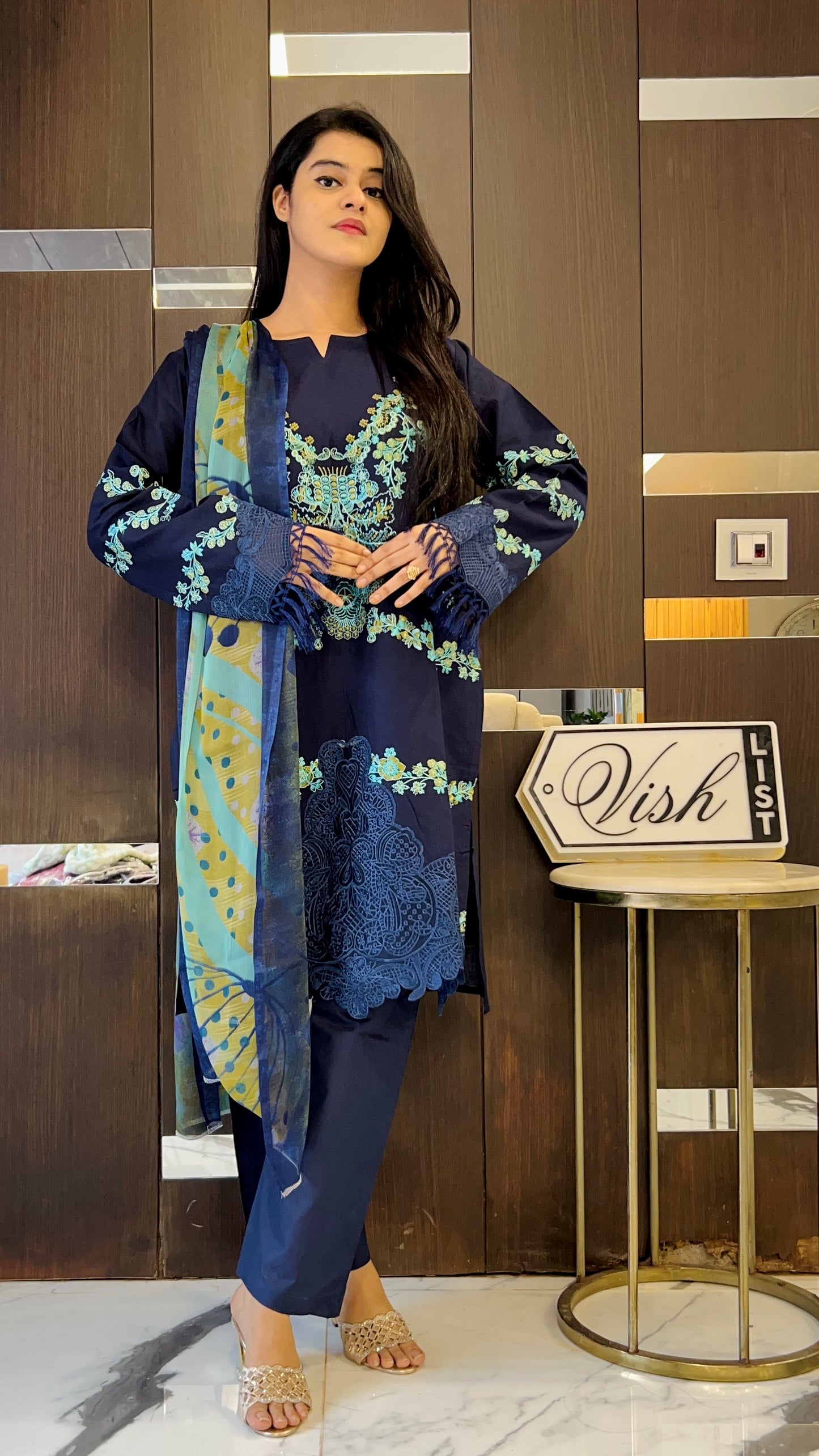 Nida Pakistani Cutwork Lawn Set 24