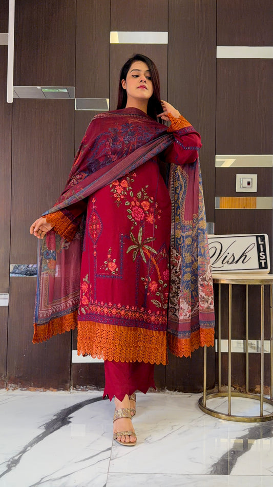 Jazmin Pakistani Luxe Lawn Set 07