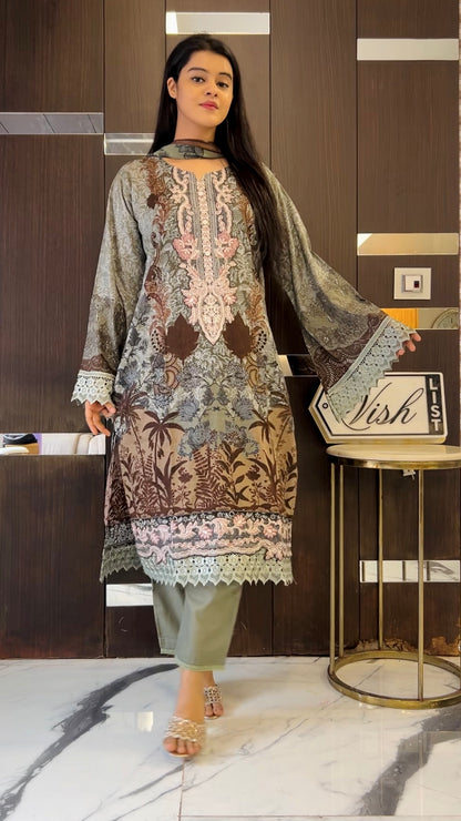 Lubna Pakistani Lawn Set 01