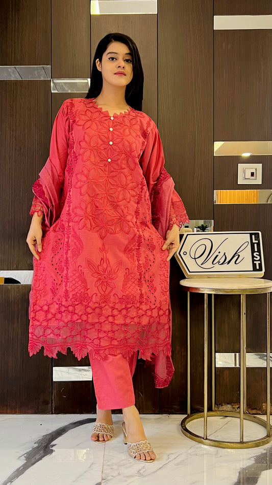 Hania Cutwork Pakistani Lawn Set 05