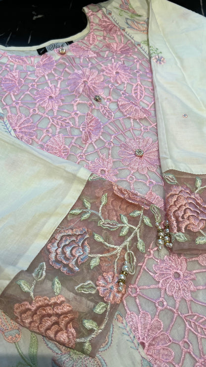 Hania Cutwork Pakistani Lawn Set 06
