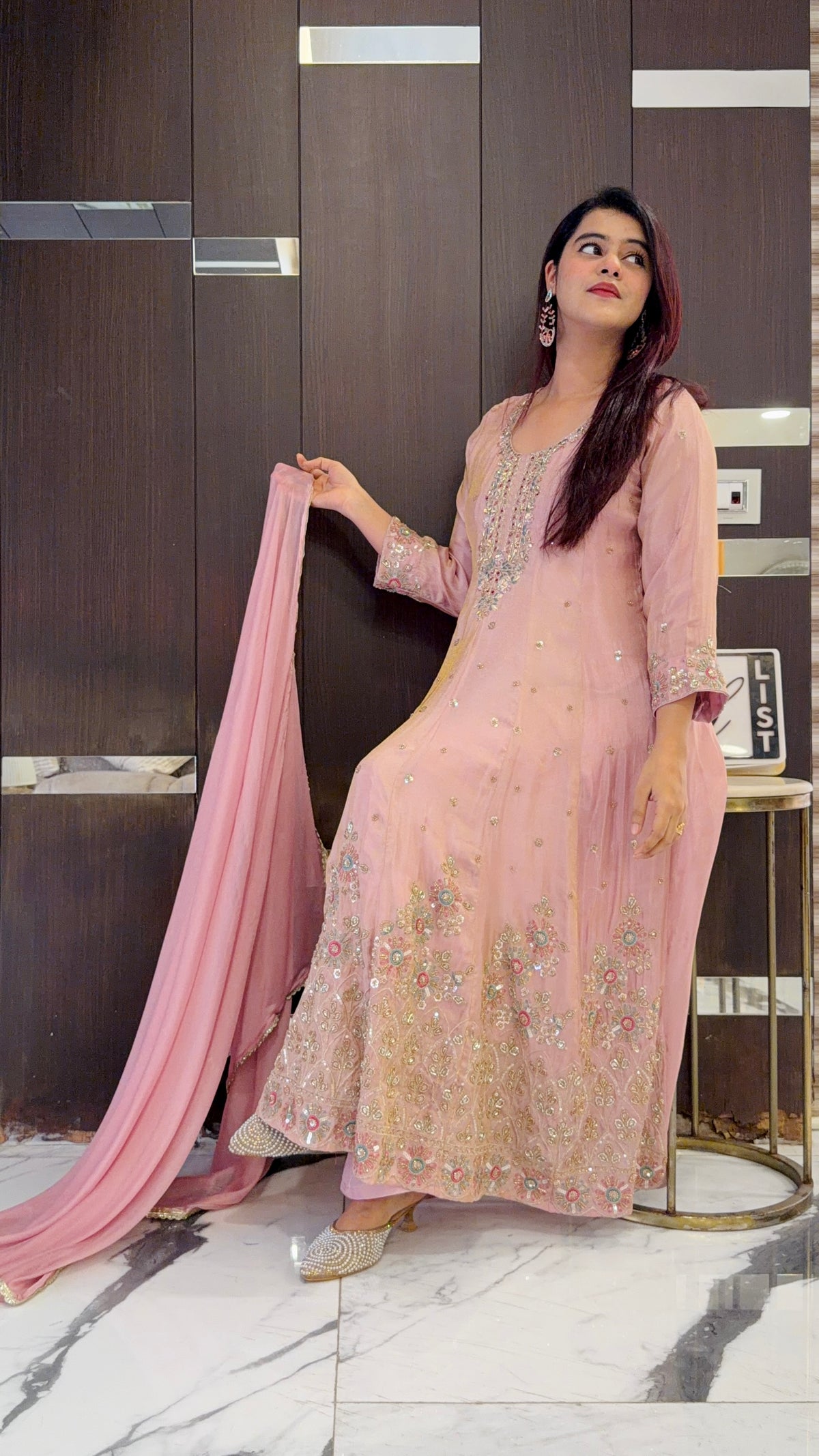 Nazneen Pakistani Anarkali Set 08