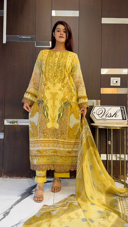 Shamah Pakistani Lawn Set 10