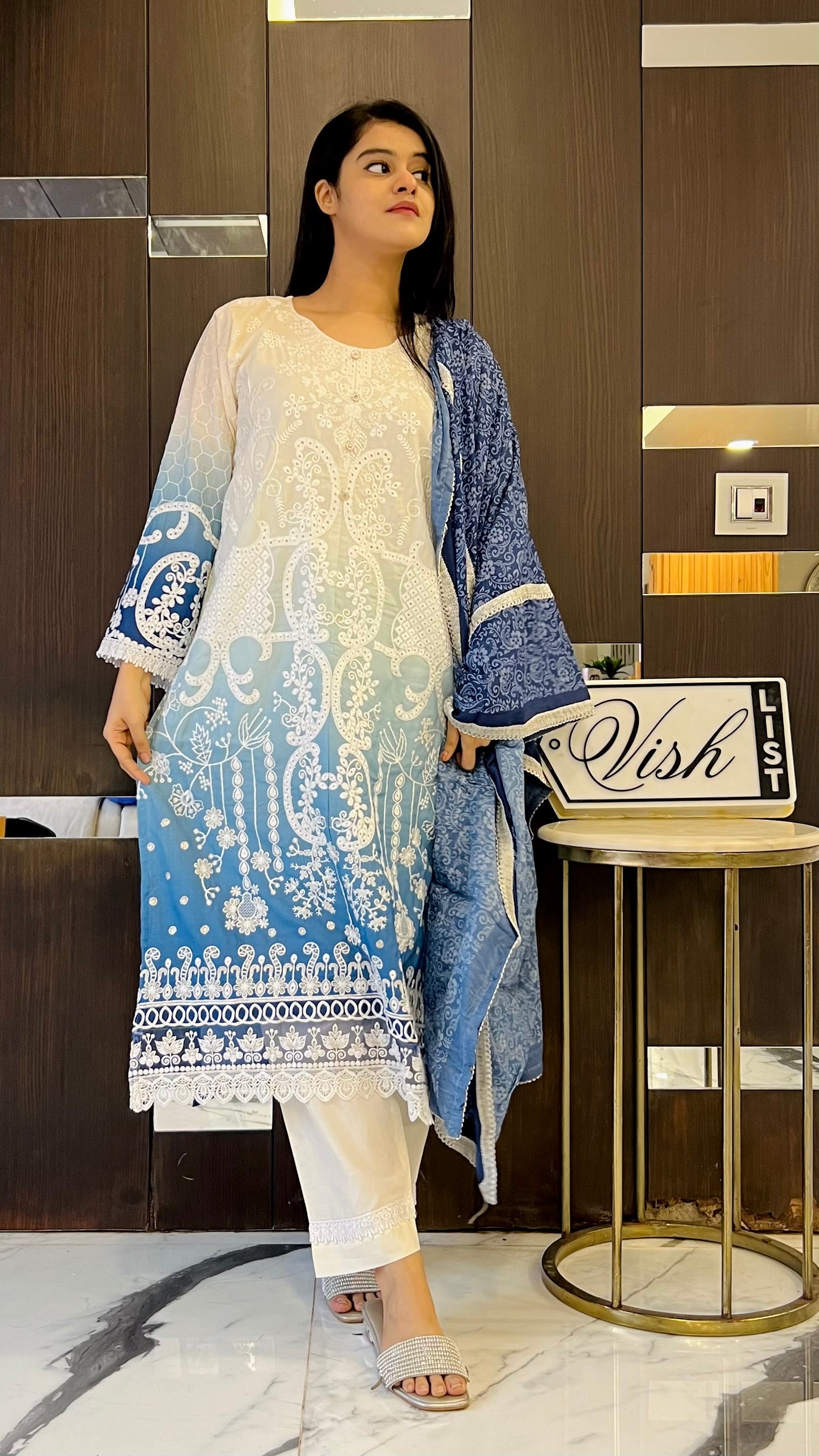 Hania Cutwork Pakistani Lawn Set 07