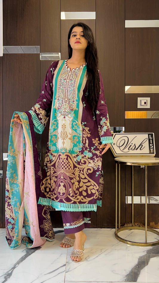 Lubna Pakistani Lawn Set Up 12