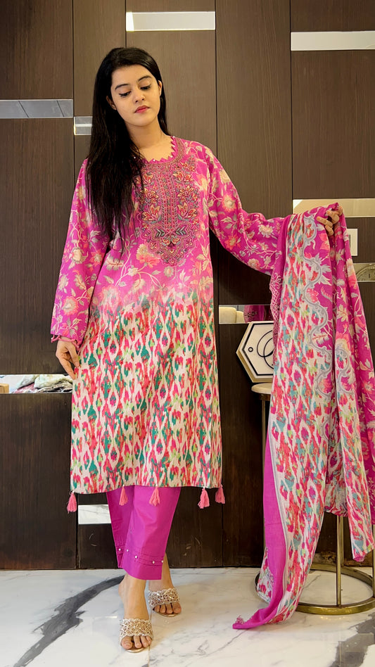 Nida Pakistani Lawn Set 16