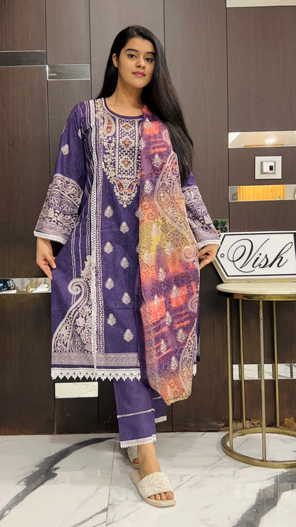 Zeenat Pakistani Lawn Suit 08