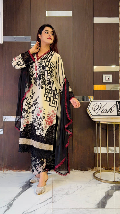 Izmir Pakistani Luxe Lawn Set 08