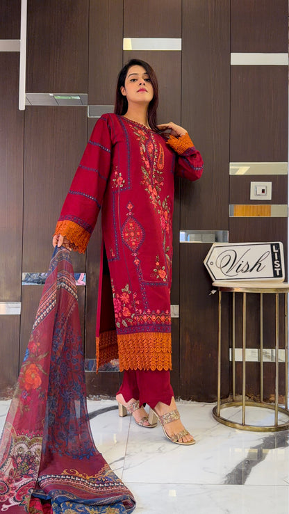 Jazmin Pakistani Luxe Lawn Set 07