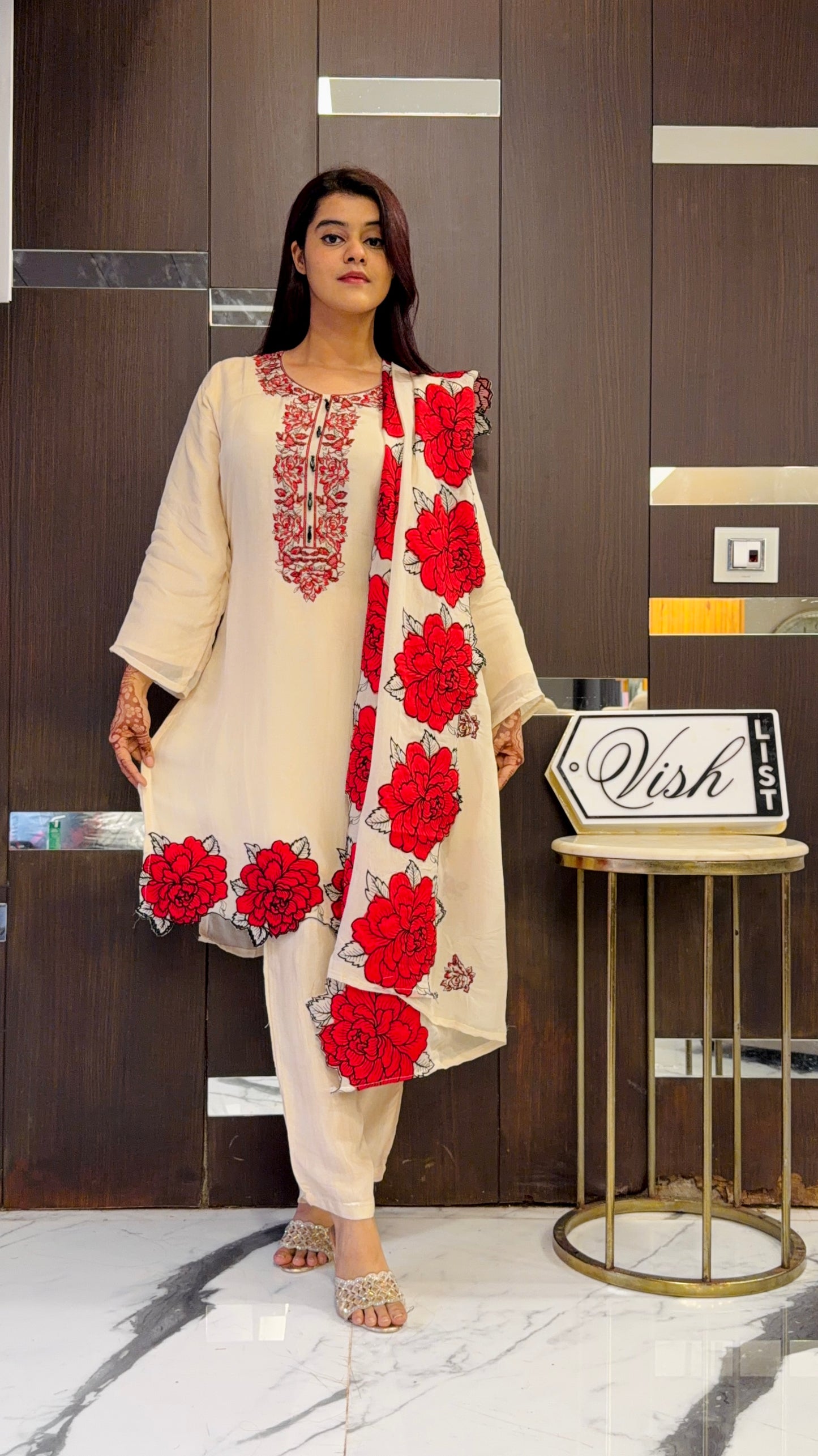 Zia Pakistani Formal Set 02 (Beige)