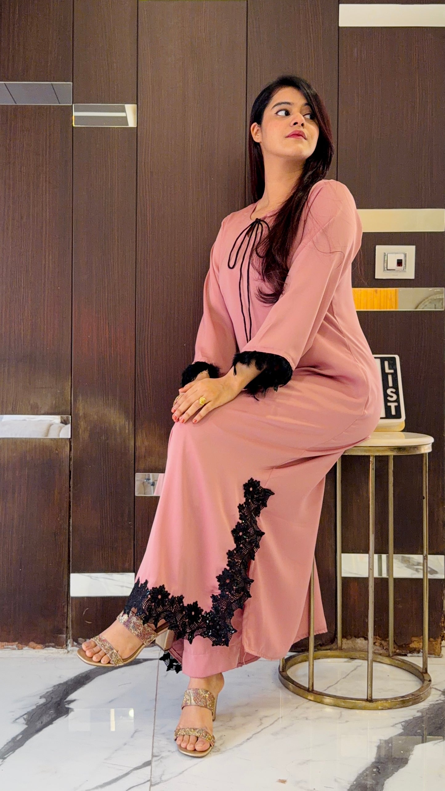 Sophia Solid Kaftan Suit 06
