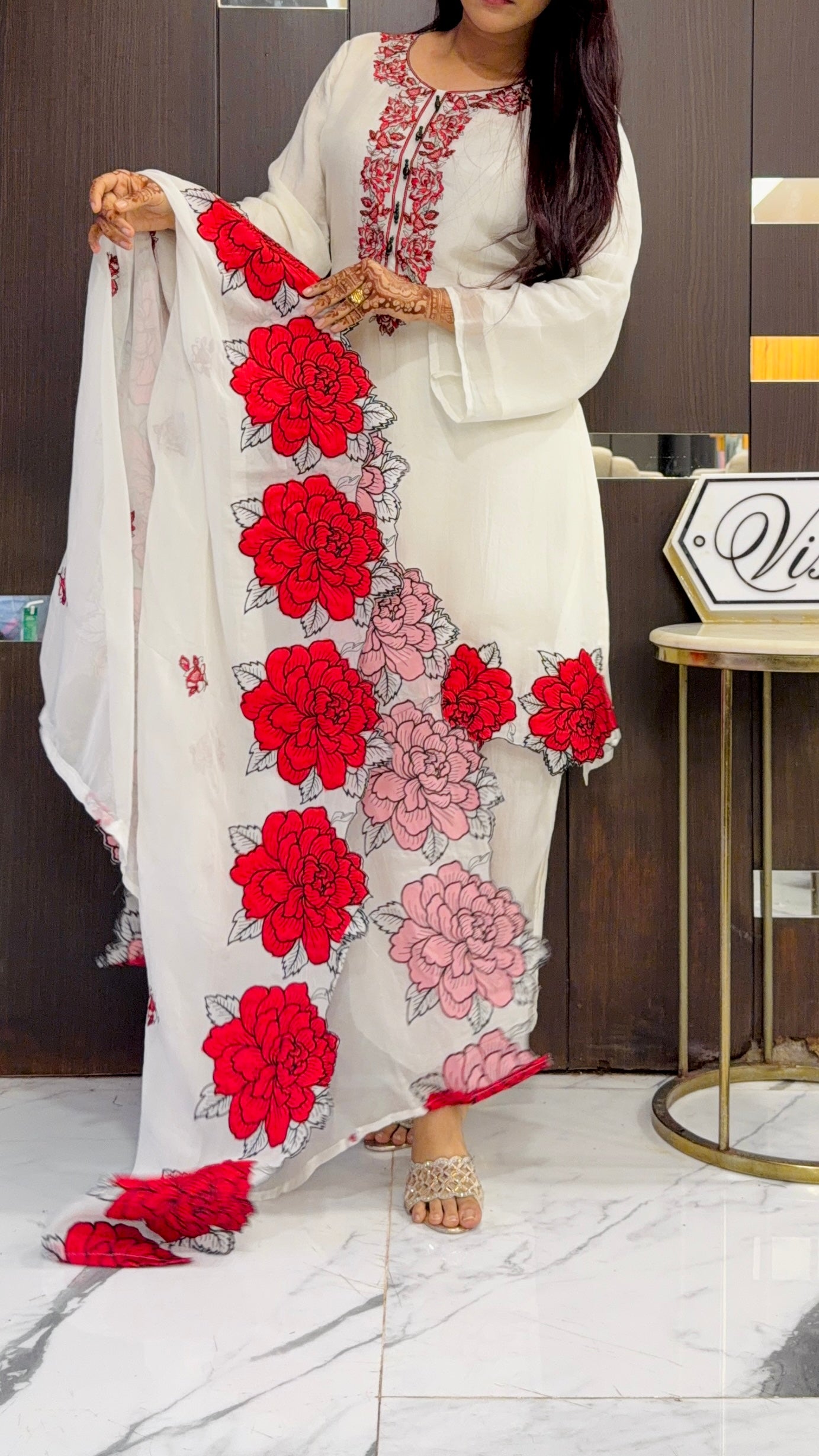 Zia Pakistani Formal Set 03 (White)