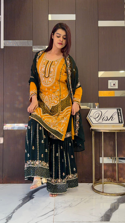 Zafrah Pakistani Gharara Set 09