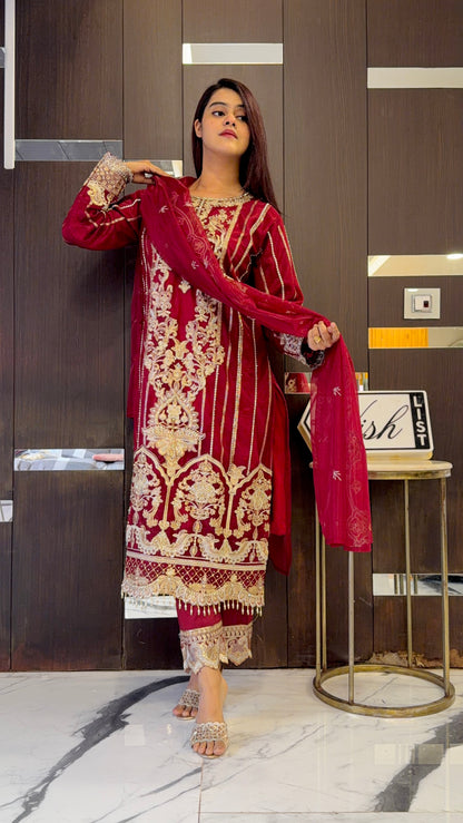 Zafrah Pakistani Formal Set 04