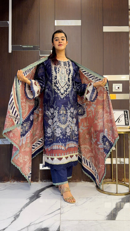 Shamah Pakistani Lawn Set 01
