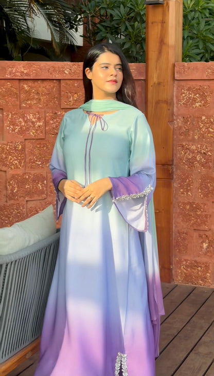 Hawa Pakistani Shaded Set