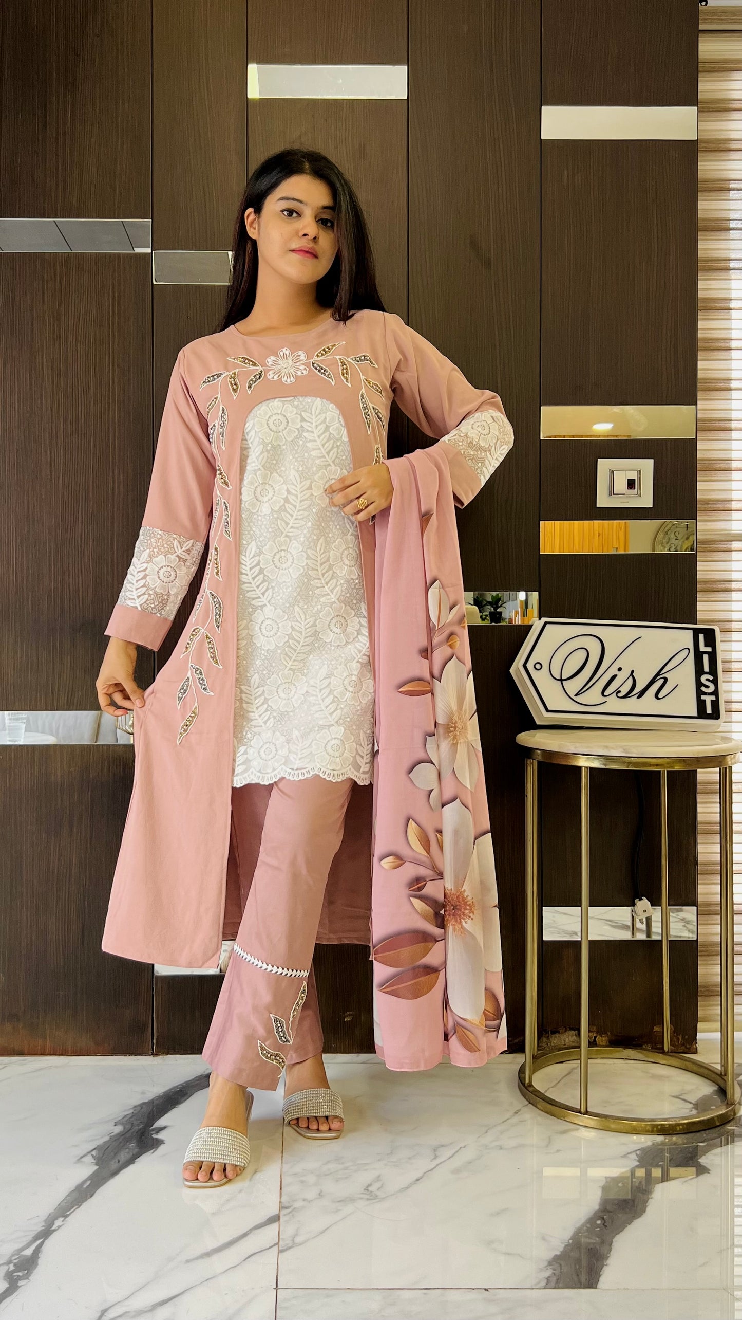 Designer Tunic Set (Pink)