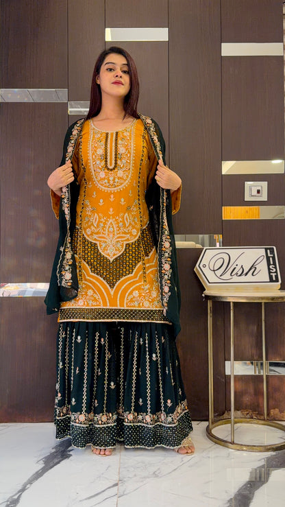 Zafrah Pakistani Gharara Set 09