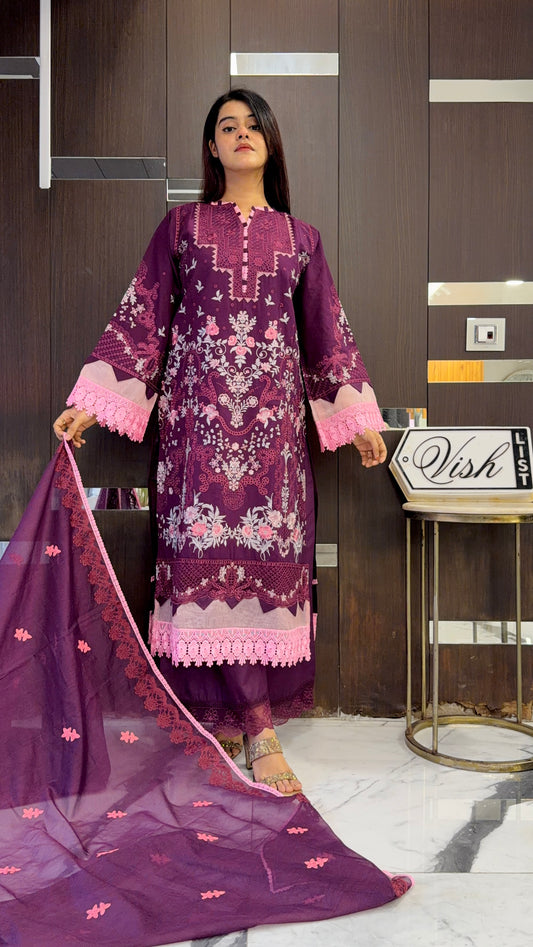 Raha Pakistani Luxe Lawn Set 09