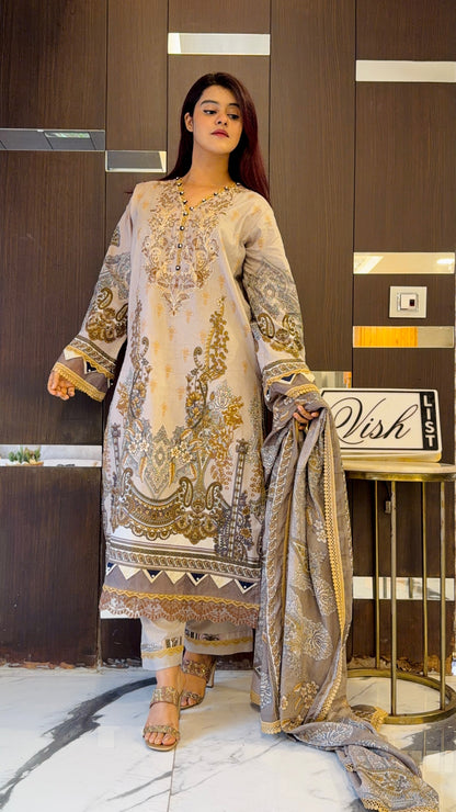 Shamah Pakistani Lawn Set 06
