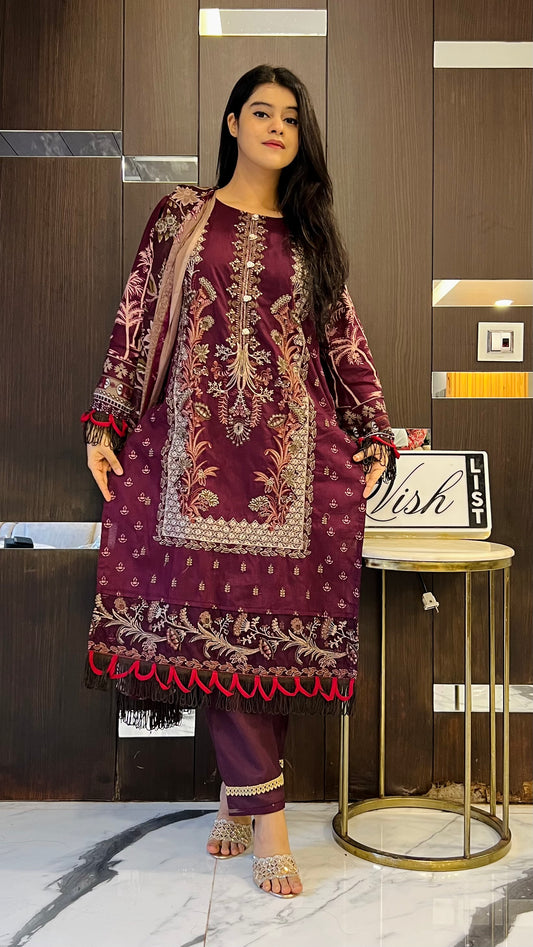 Zarqa Pakistani Lawn Set 01