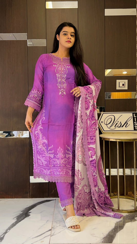 Zeenat Pakistani Muslin Suit 03