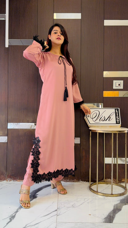 Sophia Solid Kaftan Suit 06