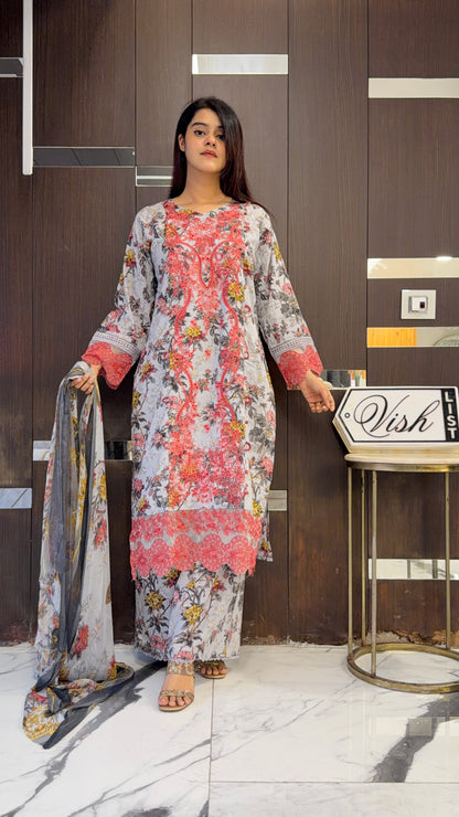 Raha Pakistani Lawn Set 07
