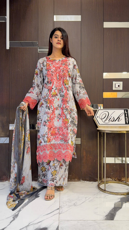 Raha Pakistani Lawn Set 07