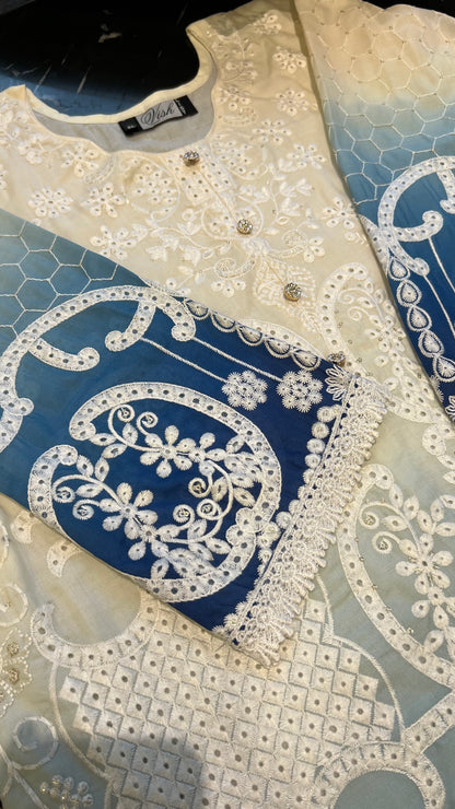 Hania Cutwork Pakistani Lawn Set 07