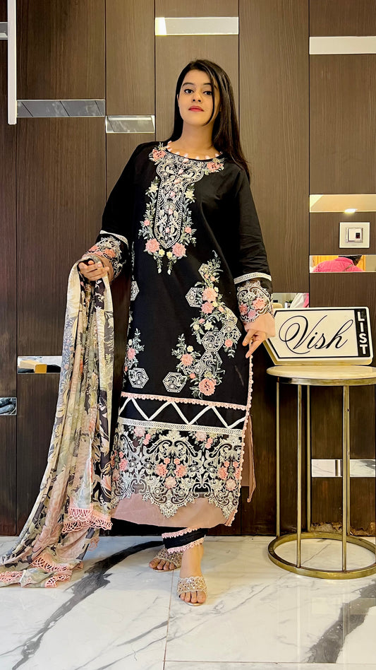 Hania Cutwork Pakistani Lawn Set 04