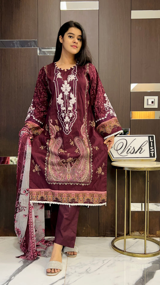 Nida Pakistani Lawn Set 07