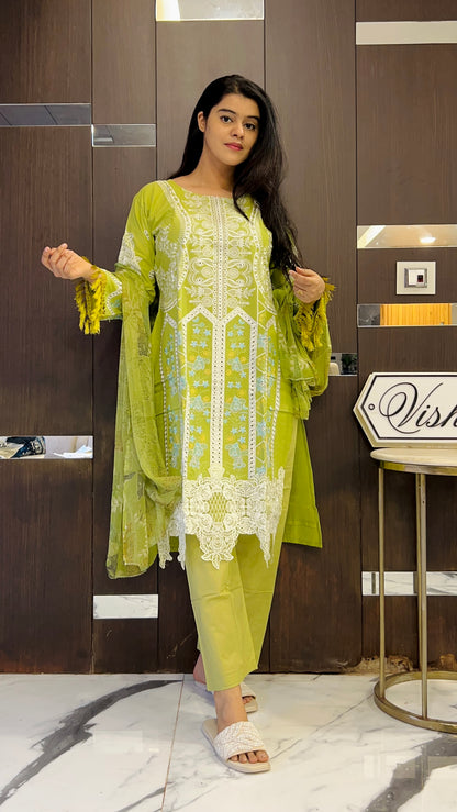 Zeenat Pakistani Cutwork Lawn Suit 12