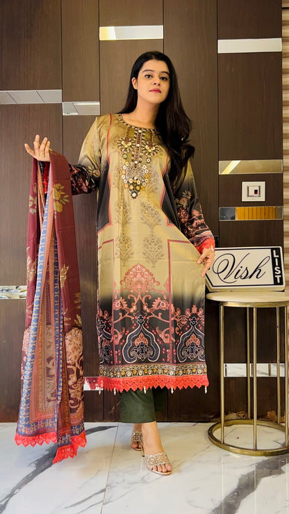 Mahira Pakistani Silk Set 01