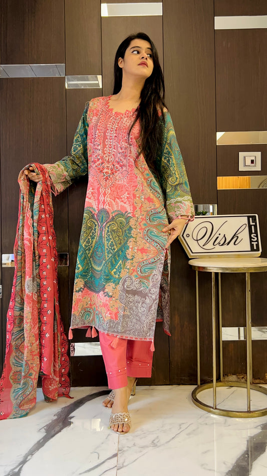 Nida Pakistani Lawn Set 23