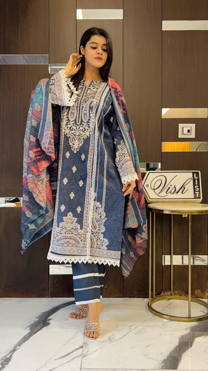 Lubna Pakistani Lawn Set 08