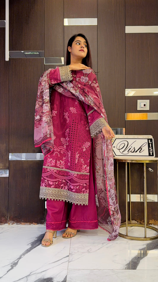 Dananeer Pakistani Luxe Lawn Set 01