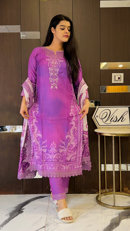 Zeenat Pakistani Muslin Suit 03