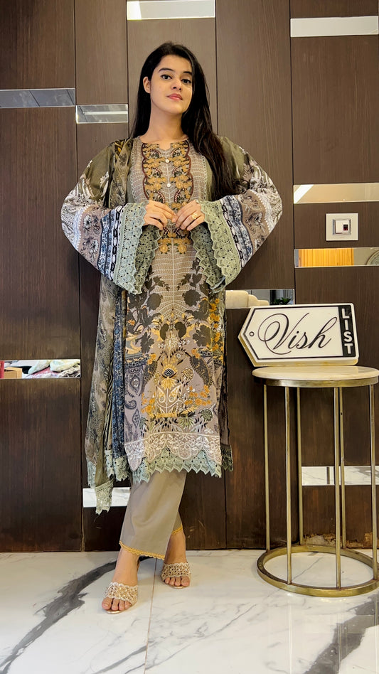 Nida Pakistani Lawn Set 12