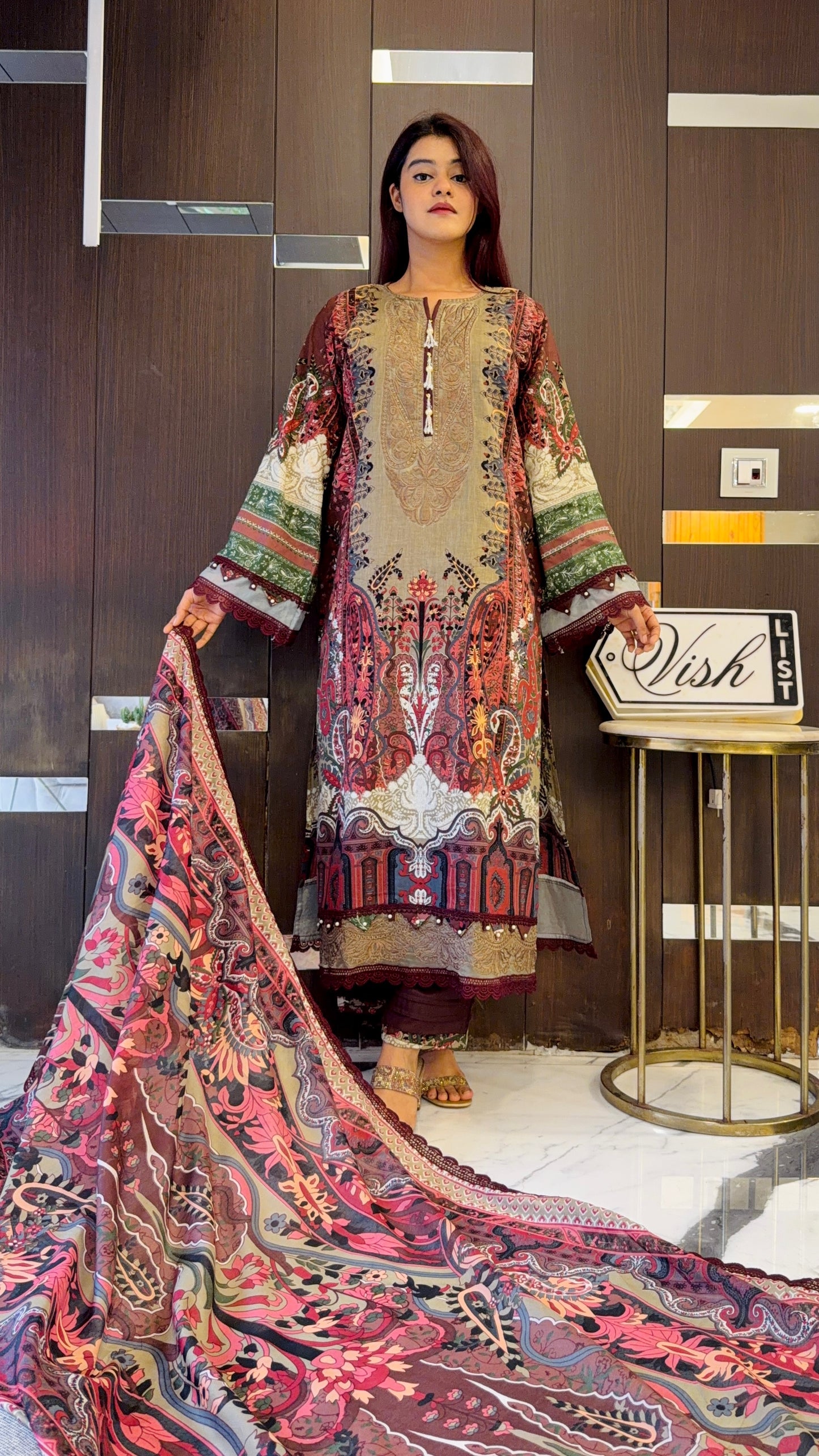 Shamah Pakistani Lawn Set 11