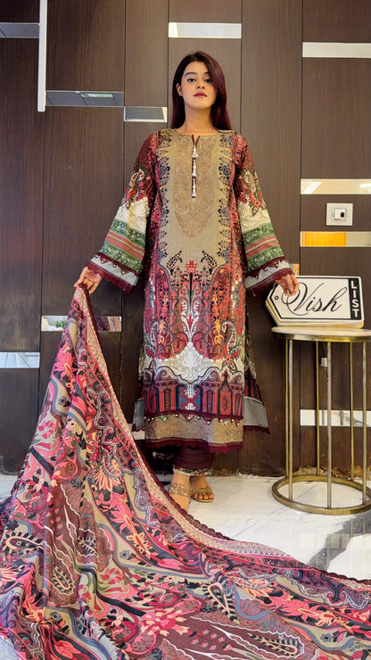 Shamah Pakistani Lawn Set 11
