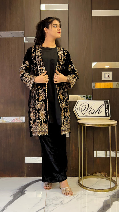 Fariha Pakistani Jacket Set 01