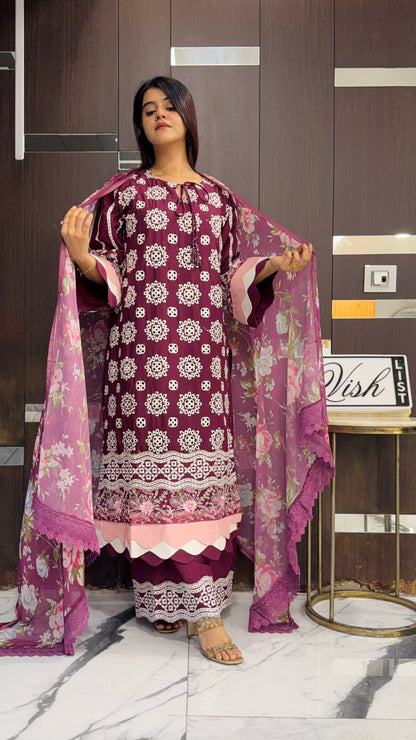 Raha Pakistani Luxe Lawn Set 12