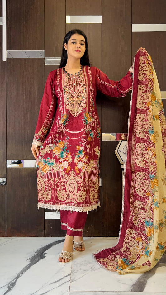 Lubna Pakistani Lawn Set Up 11
