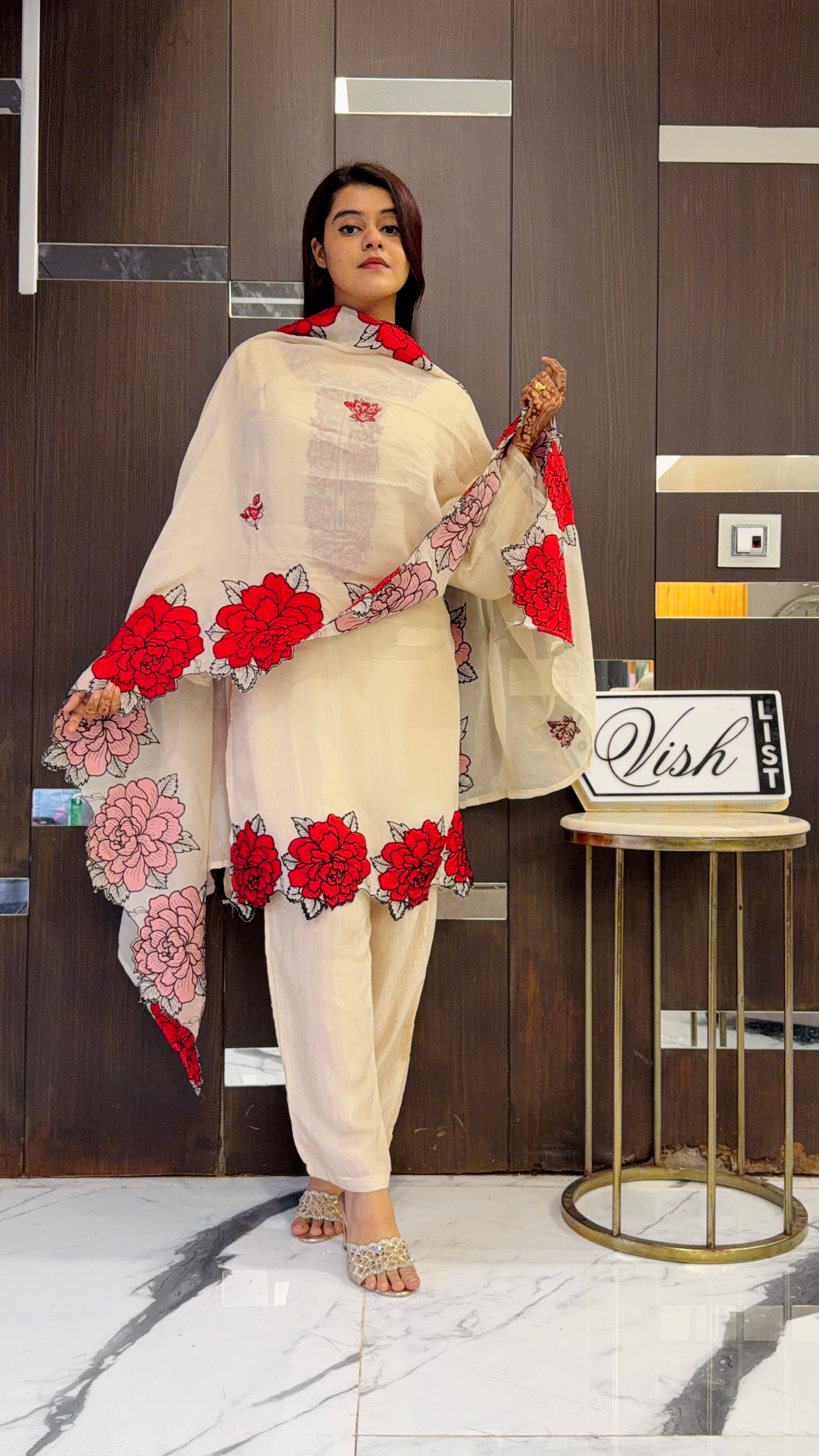 Zia Pakistani Formal Set 02 (Beige)