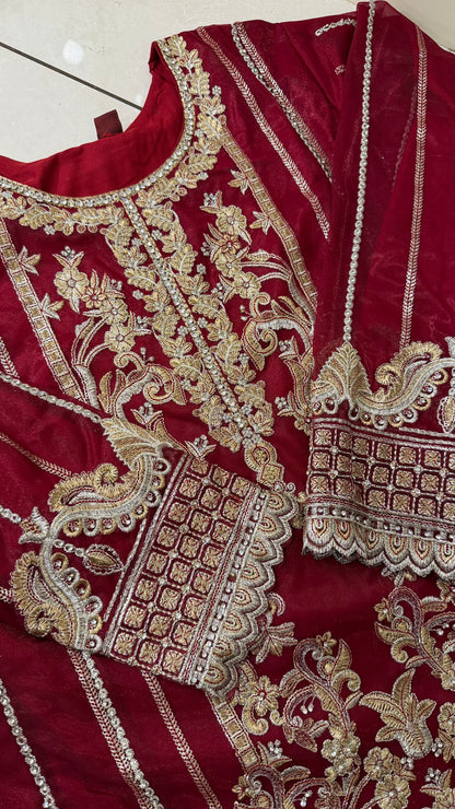 Zafrah Pakistani Formal Set 04