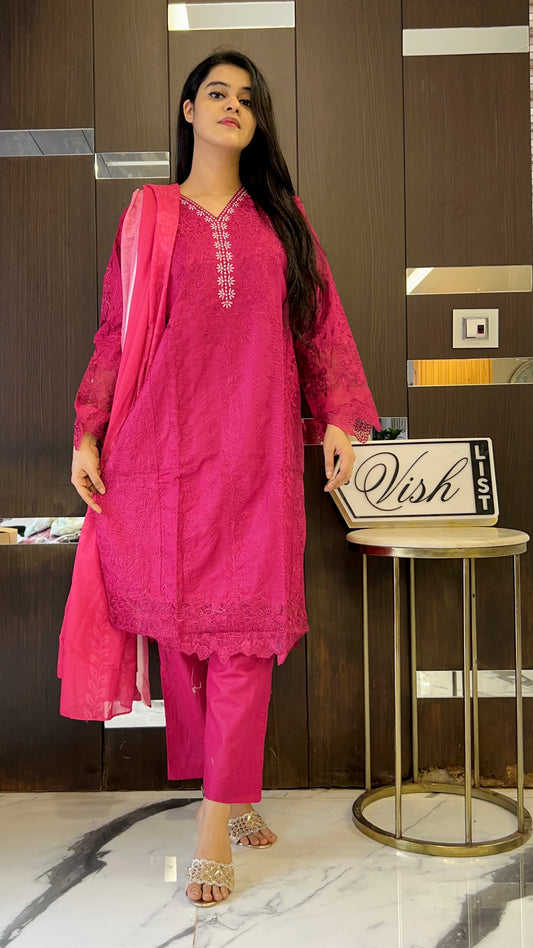 Nida Pakistani Cutwork Lawn Set 11