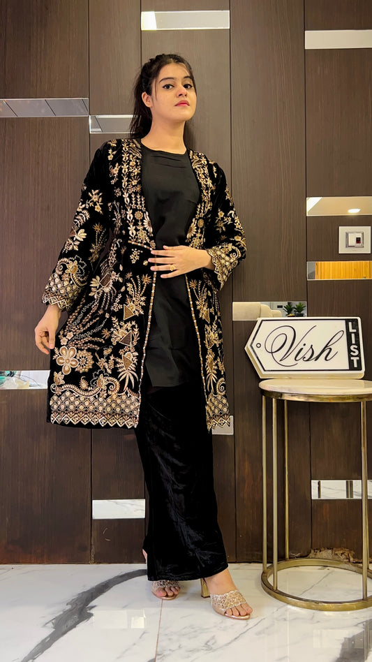 Fariha Pakistani Jacket Set 01